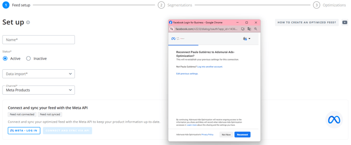 API connection OF